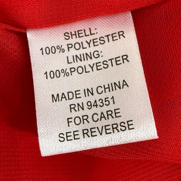 Jade Melody Tam Womens Red Lace Peasant Blouse Size Large - Picture 9 of 11